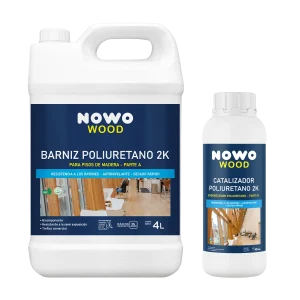 Barniz Poliuretano 2K Para Suelos de Madera - Kit x 4.4LT